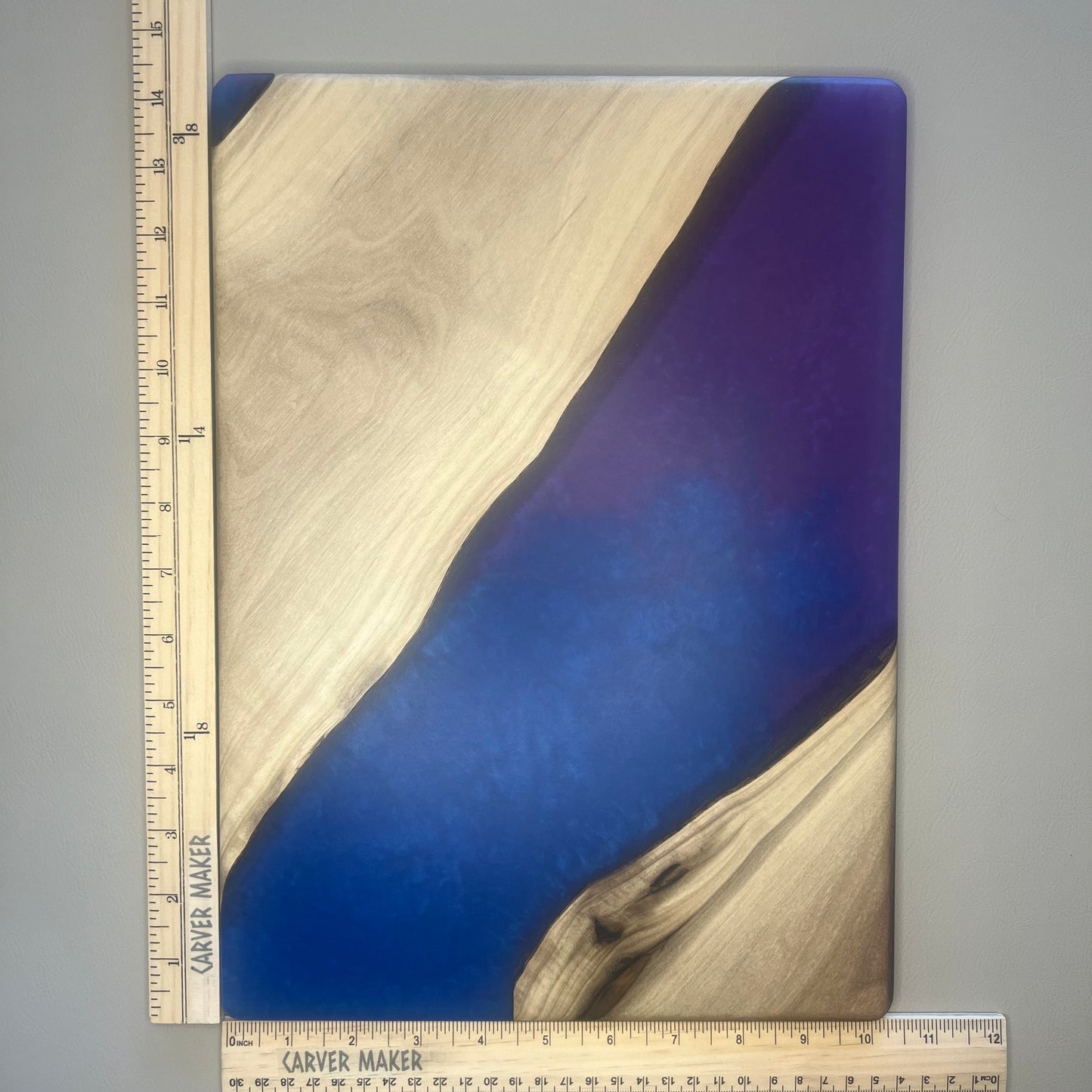 Walnut with Purple & Blue Resin Serving Board