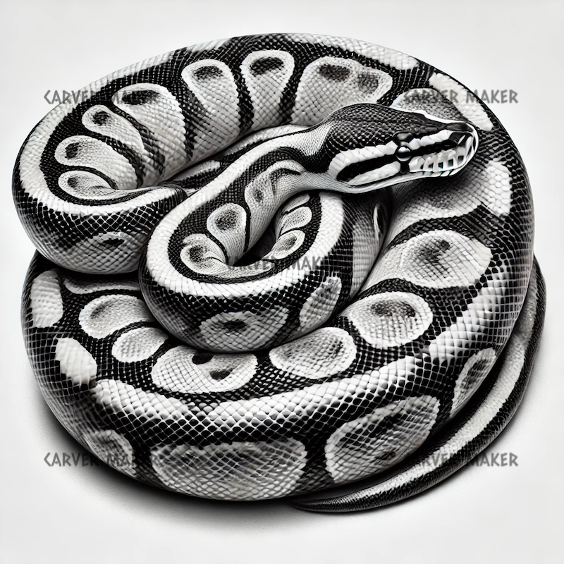 Ball Python - ART - Laser Engraving