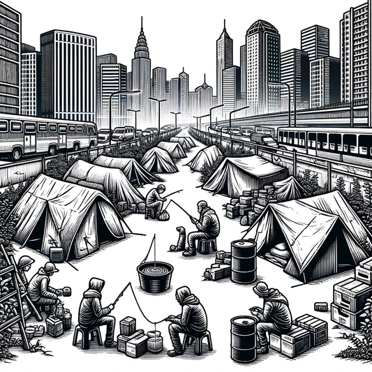 Camping en la Ciudad - ARTE - Grabado Láser