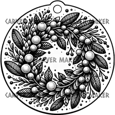 Christmas Wreath - ART - Laser Engraving