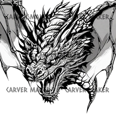 Dragon Volant - ART - Gravure Laser