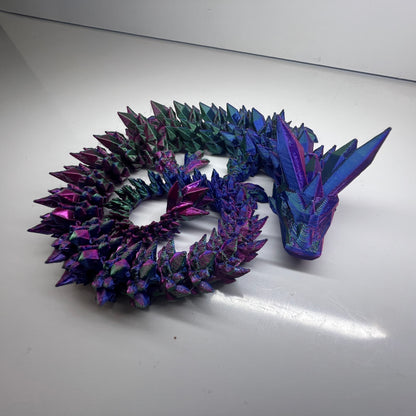 Figurine imprimée en 3D du dragon de cristal magique