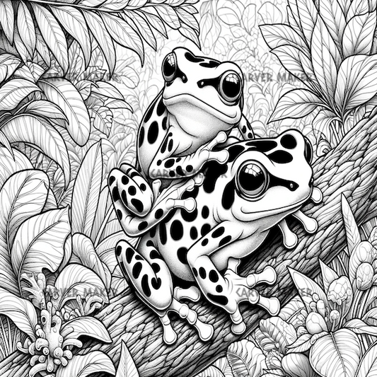 Tree Frogs in a Tree- ART - Laser Engraving