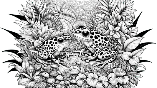 Tree Frogs in the Jungle - ART - Laser Engraving