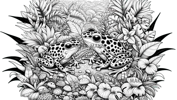 Tree Frogs in the Jungle - ART - Laser Engraving