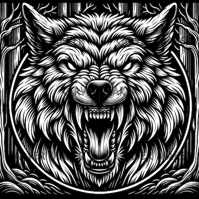 Visage de loup gros plan - ART - Gravure laser