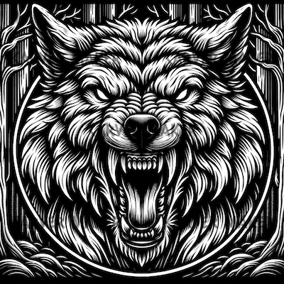 Wolf Face Front Close Up - ART - Laser Engraving