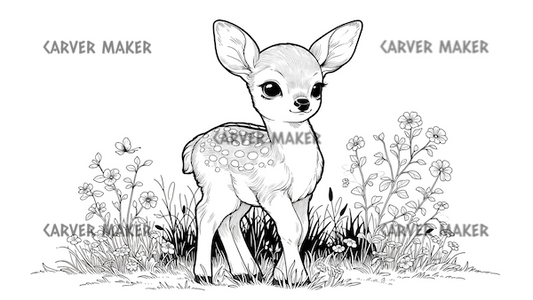 Baby Deer - ART - Laser Engraving