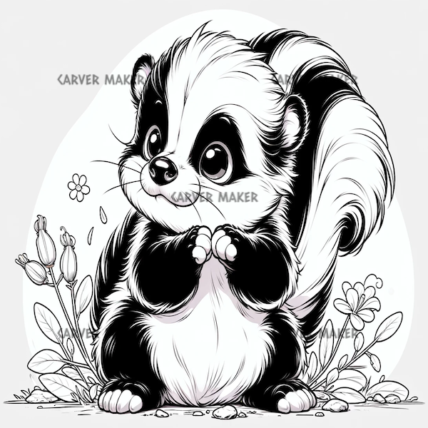 Baby Skunk - ART - Laser Engraving