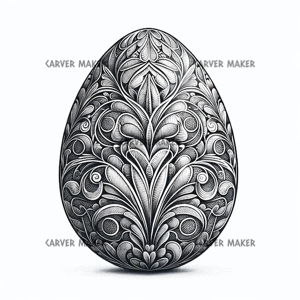 Filigree Easter Egg- ART - Laser Engraving
