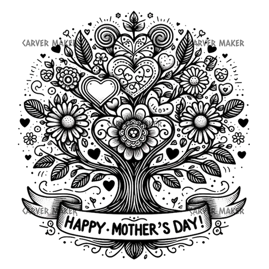 Árbol Genealógico Feliz Día de la Madre - ARTE - Grabado Láser