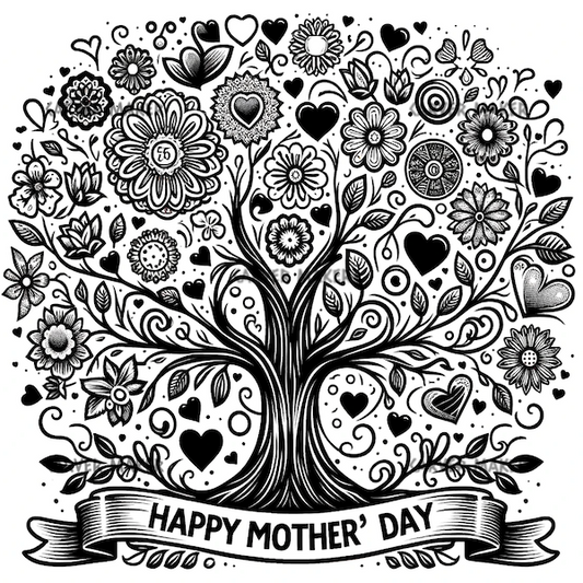 Mother's Day Family Tree - ART - Laser Engraving