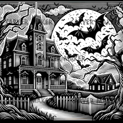 Haunted House - ART - Laser Engraving