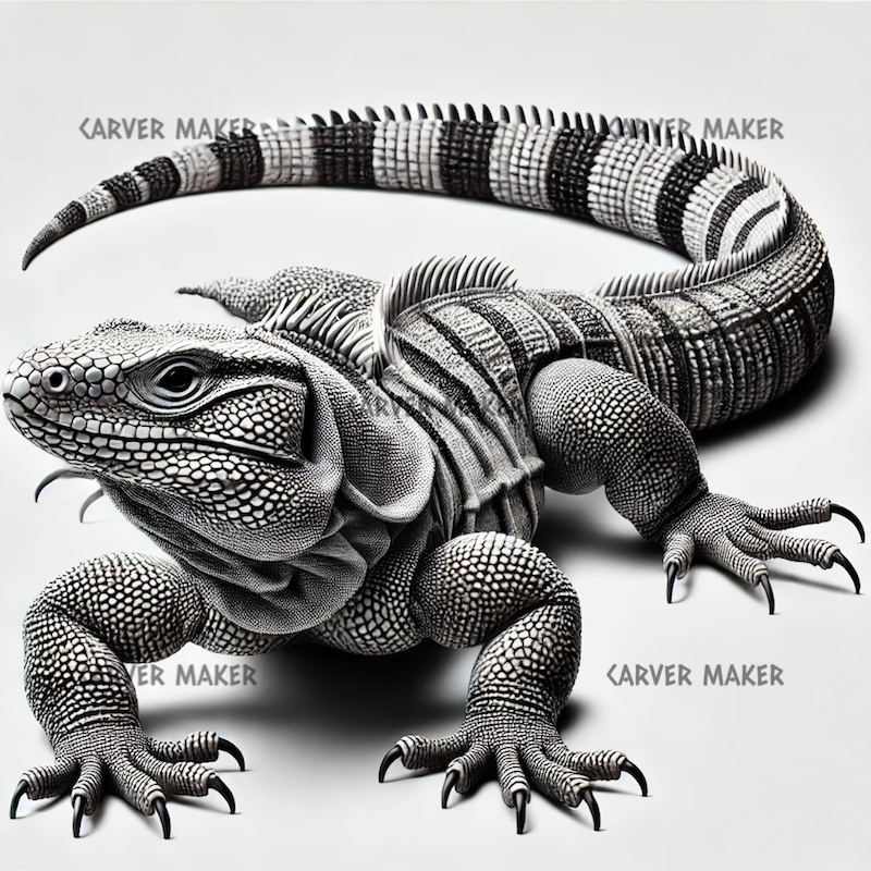 Realistic Iguana - ART - Laser Engraving