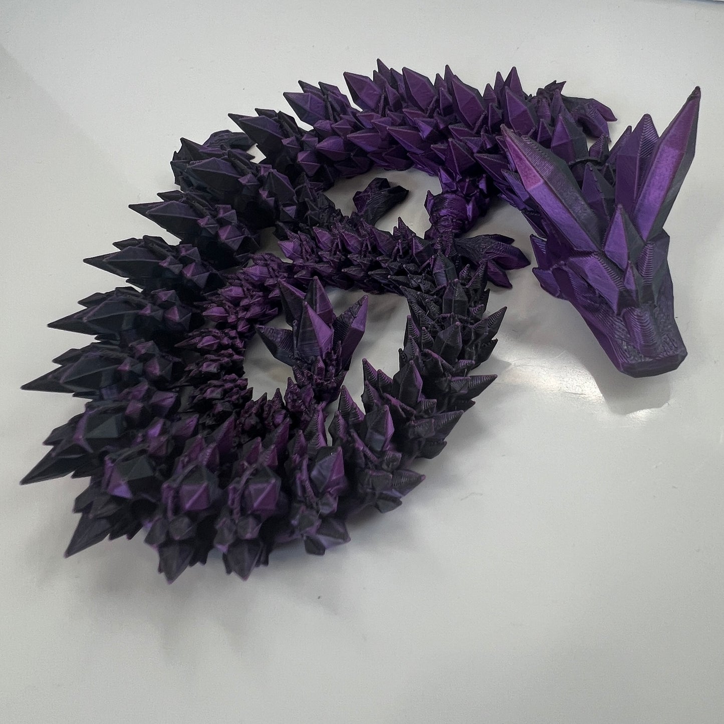 Figurine imprimée en 3D du dragon de cristal magique