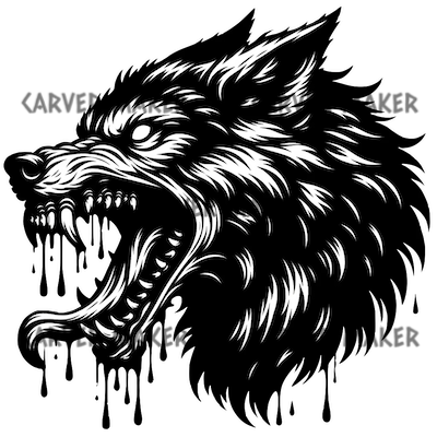 Rabid Wolf - ART - Laser Engraving