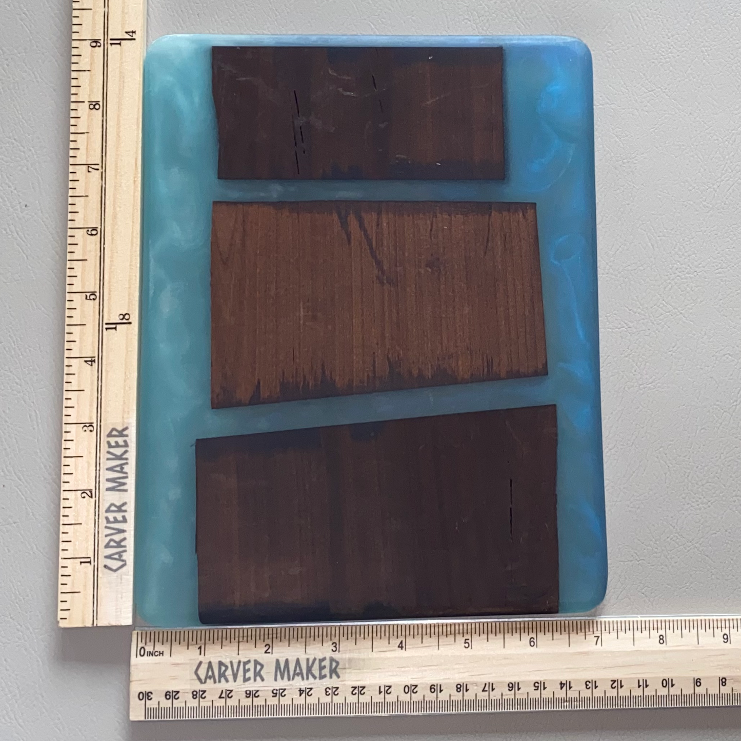Roasted Maple in Blue Resin Butter Board