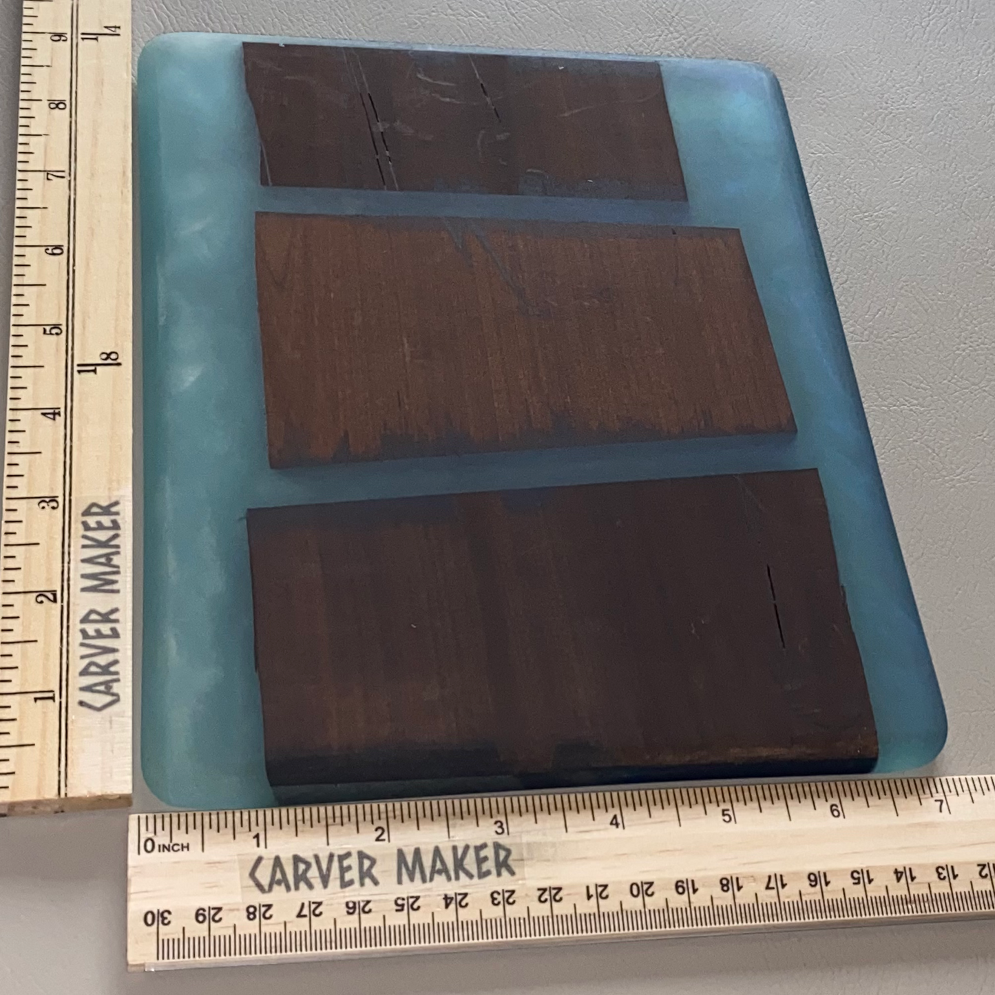 Roasted Maple in Blue Resin Butter Board