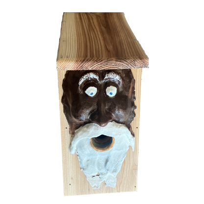 Tree Spirit Baby Bird Box With Wood Roof