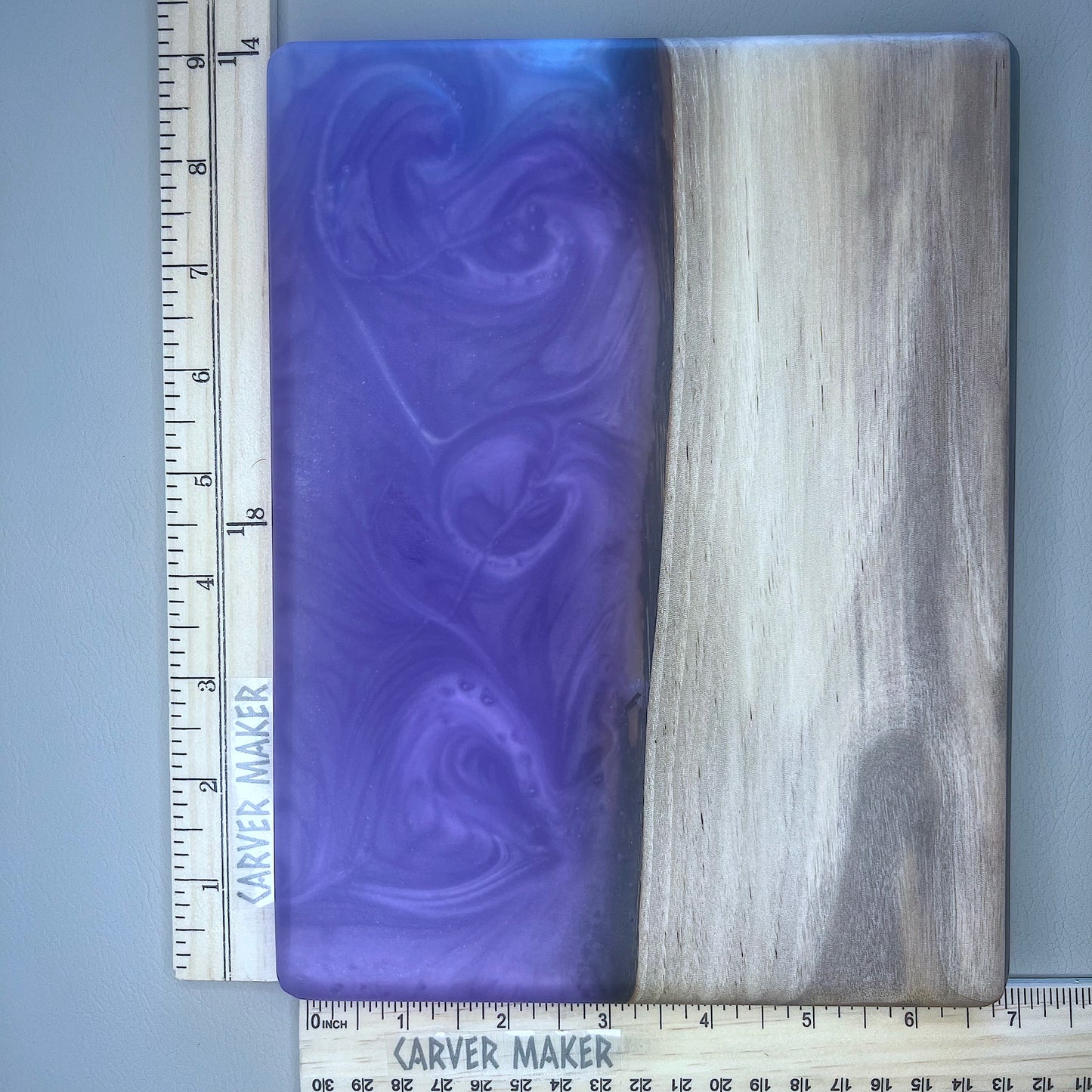 Walnut with Purple Resin Butter Board