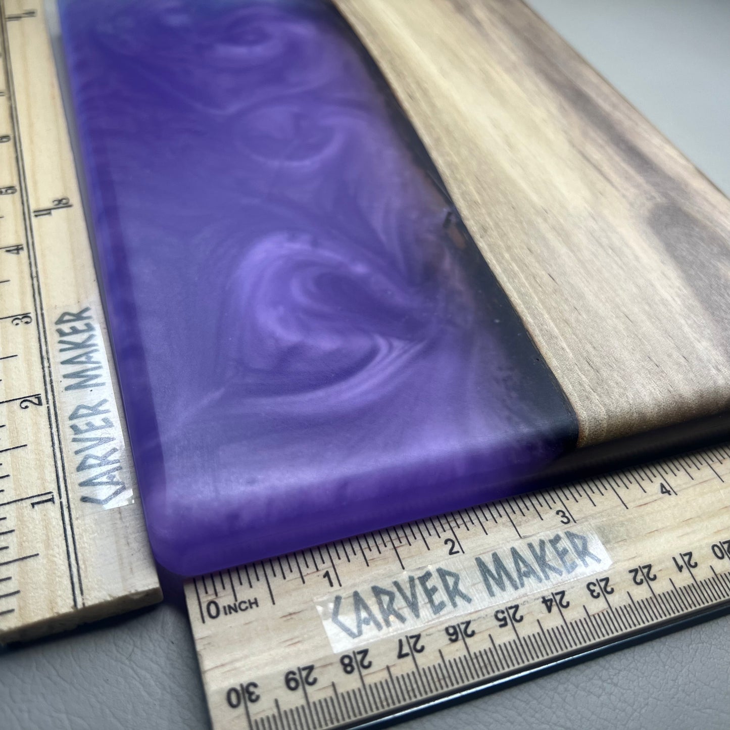 Walnut with Purple Resin Butter Board