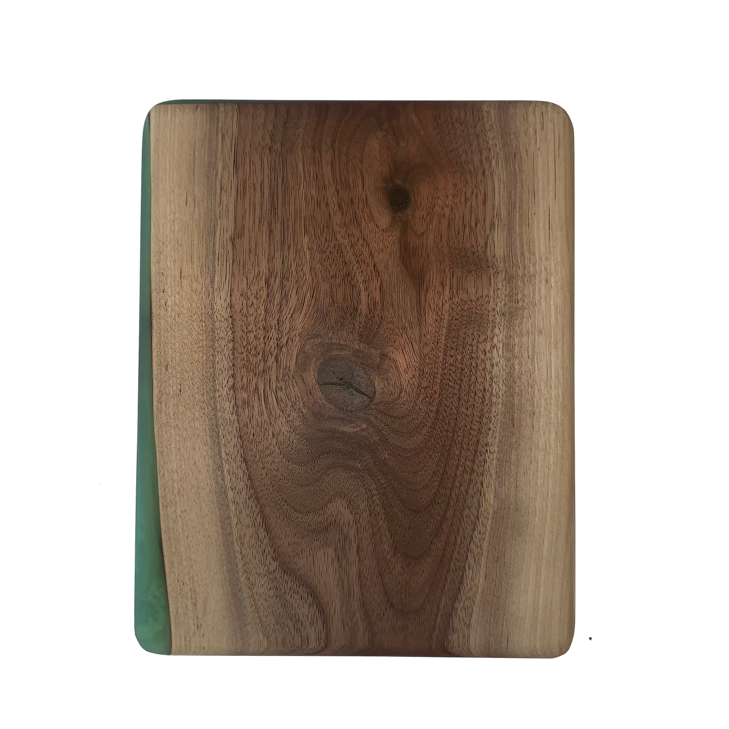 Walnut with Green Resin Butter Board