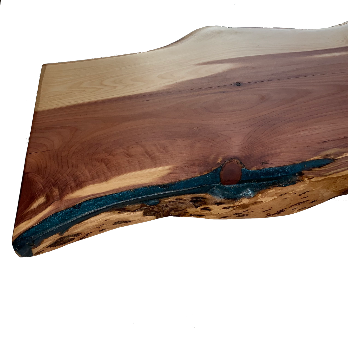 Cedar & Blue Resin Live Edge Charcuterie Board